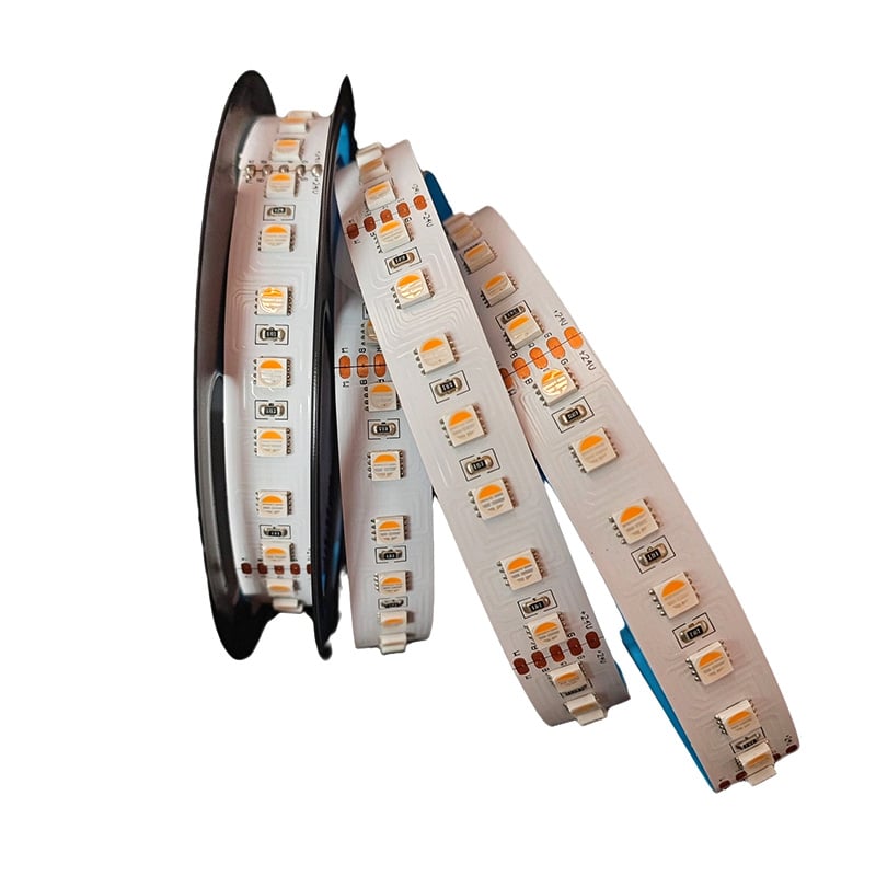 16mm Wide 24V 5050 RGBW Strip Lights 84 LEDs Per Meter Flex Tape